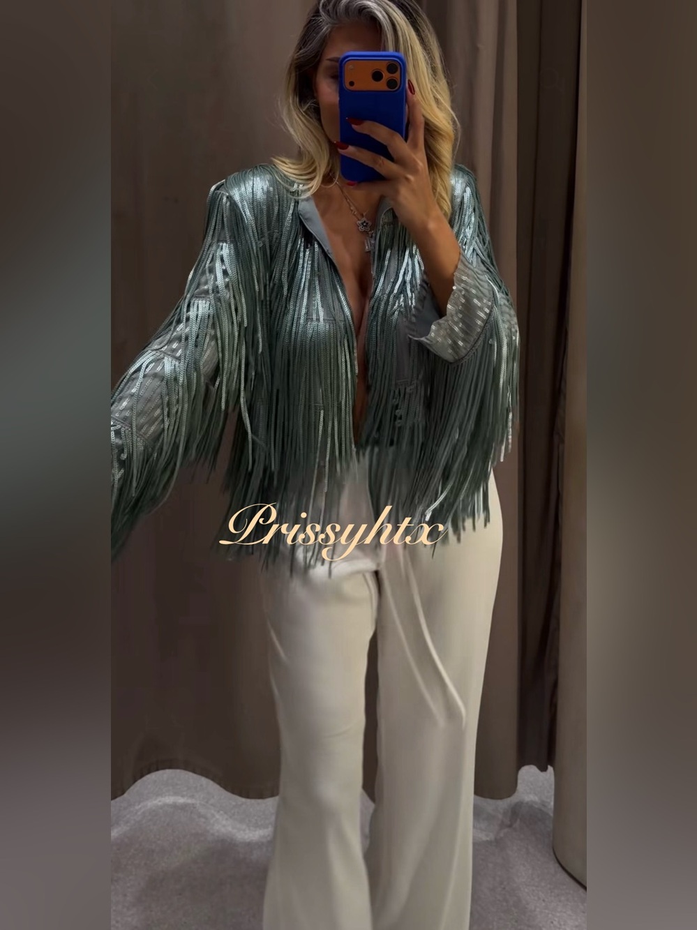 ZARA ZW COLLECTION FRINGED SEQUIN JACKET - Picture 10 of 17